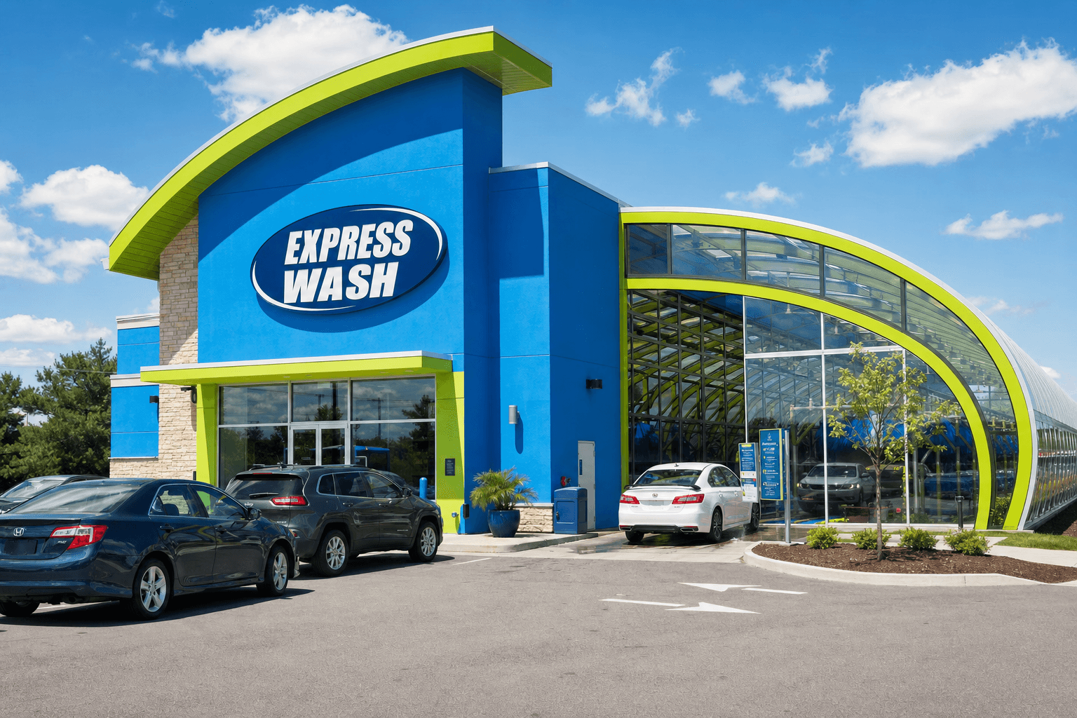 Surf Thru Express building entrance with signage